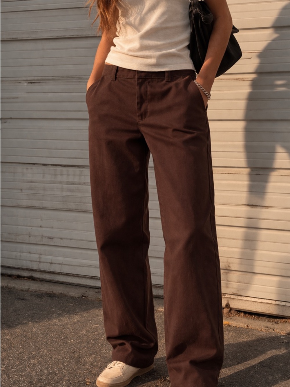 Dickies Women’s Chino Pants in Brown - Like New